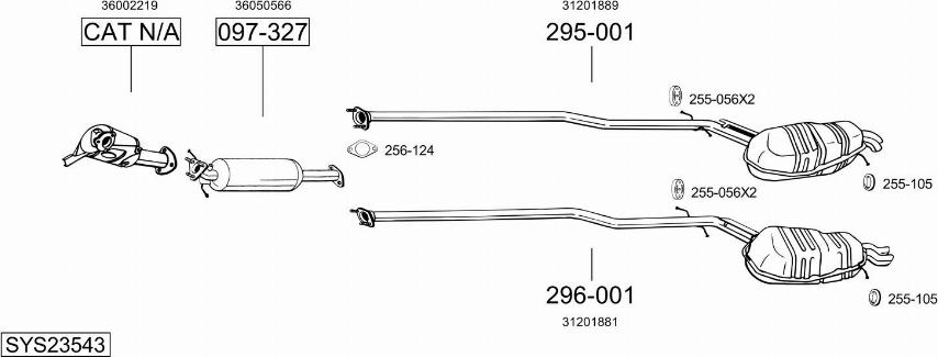 Bosal SYS23543 - Pakoputkisto inparts.fi