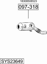 Bosal SYS23649 - Pakoputkisto inparts.fi