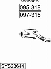 Bosal SYS23644 - Pakoputkisto inparts.fi