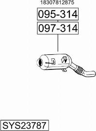 Bosal SYS23787 - Pakoputkisto inparts.fi