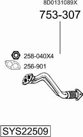 Bosal SYS22509 - Pakoputkisto inparts.fi