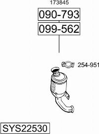 Bosal SYS22530 - Pakoputkisto inparts.fi