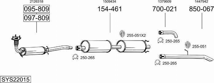 Bosal SYS22015 - Pakoputkisto inparts.fi