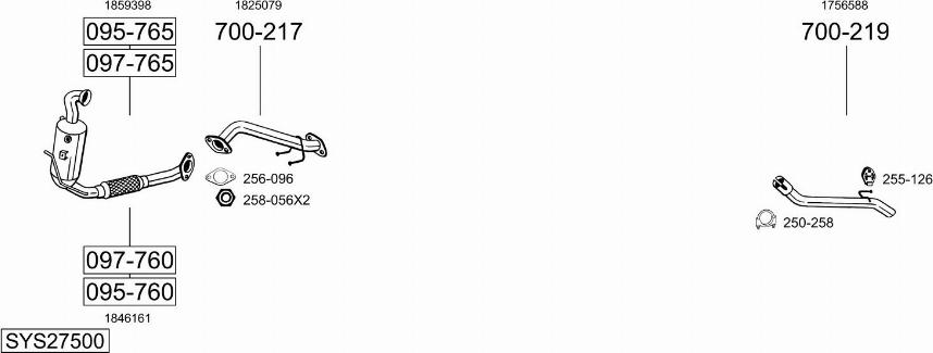 Bosal SYS27500 - Pakoputkisto inparts.fi