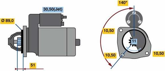 BOSCH 9 000 143 501 - Käynnistinmoottori inparts.fi