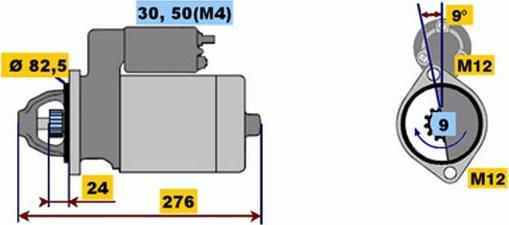 BOSCH 9 000 331 419 - Käynnistinmoottori inparts.fi