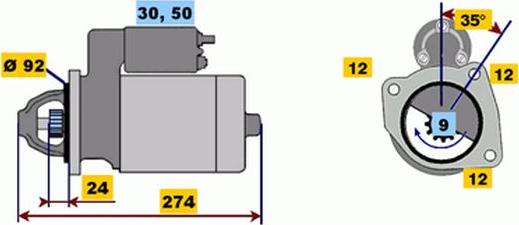 BOSCH 9 000 331 432 - Käynnistinmoottori inparts.fi