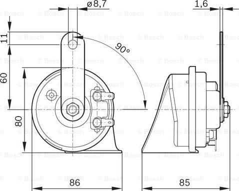 BOSCH 9 320 335 007 - Äänitorvi, fanfaari inparts.fi