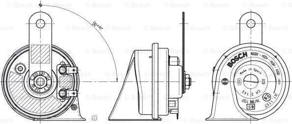 BOSCH 6 033 FB1 214 - Äänitorvi, fanfaari inparts.fi