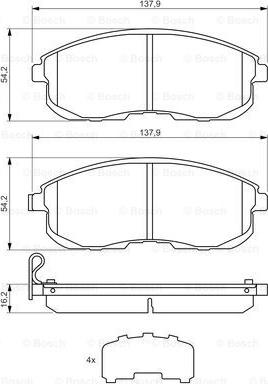 BOSCH 0 986 494 443 - Jarrupala, levyjarru inparts.fi