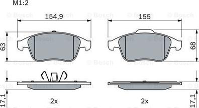 BOSCH 0 986 494 401 - Jarrupala, levyjarru inparts.fi