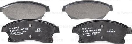 BOSCH 0 986 494 433 - Jarrupala, levyjarru inparts.fi