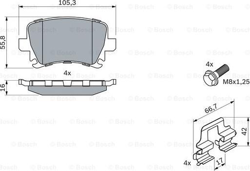 BOSCH 0 986 494 595 - Jarrupala, levyjarru inparts.fi