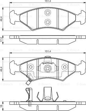 BOSCH 0 986 494 547 - Jarrupala, levyjarru inparts.fi