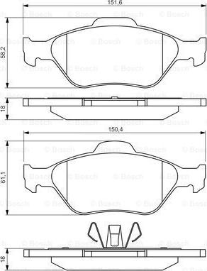 BOSCH 0 986 494 511 - Jarrupala, levyjarru inparts.fi