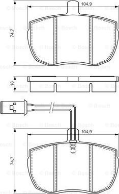 BOSCH 0 986 494 535 - Jarrupala, levyjarru inparts.fi