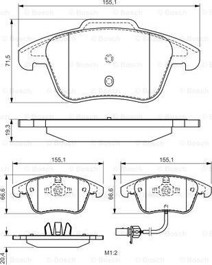 BOSCH 0 986 494 538 - Jarrupala, levyjarru inparts.fi