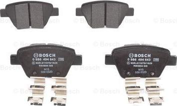 BOSCH 0 986 494 643 - Jarrupala, levyjarru inparts.fi