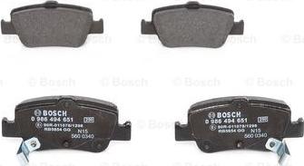 BOSCH 0 986 494 651 - Jarrupala, levyjarru inparts.fi