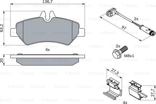 BOSCH 0 986 494 601 - Jarrupala, levyjarru inparts.fi