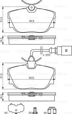 BOSCH 0 986 494 619 - Jarrupala, levyjarru inparts.fi