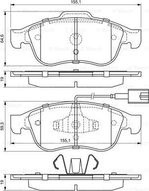 BOSCH 0 986 494 680 - Jarrupala, levyjarru inparts.fi