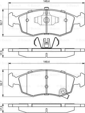 BOSCH 0 986 494 687 - Jarrupala, levyjarru inparts.fi