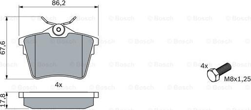 BOSCH 0 986 494 095 - Jarrupala, levyjarru inparts.fi