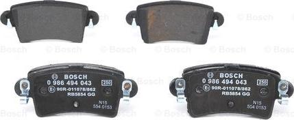 BOSCH 0 986 494 043 - Jarrupala, levyjarru inparts.fi