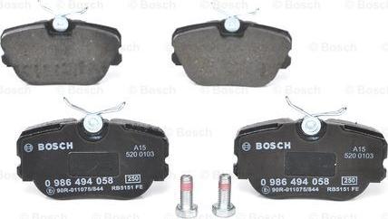 BOSCH 0 986 494 058 - Jarrupala, levyjarru inparts.fi