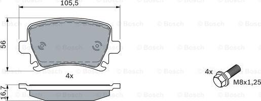 BOSCH 0 986 494 053 - Jarrupala, levyjarru inparts.fi