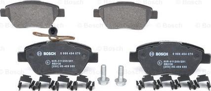 BOSCH 0 986 494 070 - Jarrupala, levyjarru inparts.fi