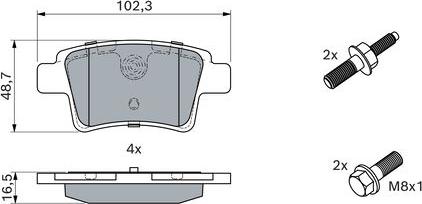 BOSCH 0 986 494 199 - Jarrupala, levyjarru inparts.fi