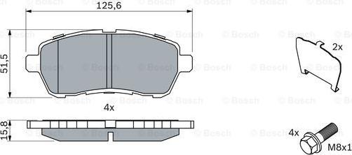 BOSCH 0 986 494 195 - Jarrupala, levyjarru inparts.fi