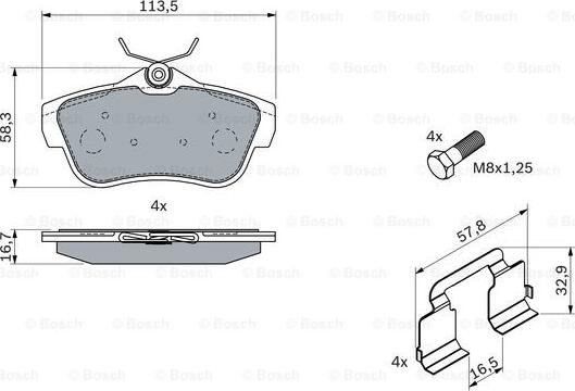 BOSCH 0 986 494 192 - Jarrupala, levyjarru inparts.fi