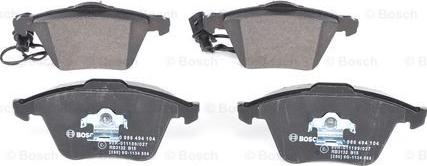 BOSCH 0 986 494 104 - Jarrupala, levyjarru inparts.fi