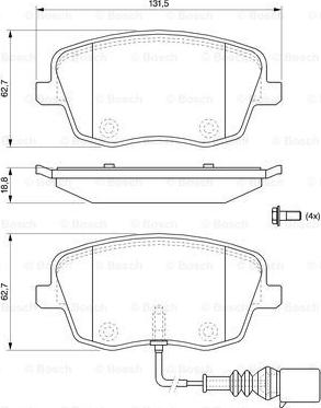 BOSCH 0 986 494 105 - Jarrupala, levyjarru inparts.fi