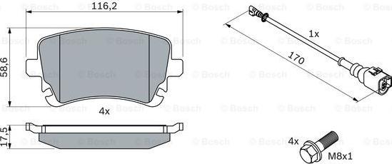 BOSCH 0 986 494 108 - Jarrupala, levyjarru inparts.fi