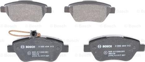 BOSCH 0 986 494 113 - Jarrupala, levyjarru inparts.fi