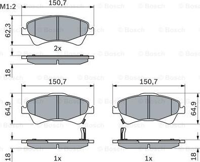 BOSCH 0 986 494 187 - Jarrupala, levyjarru inparts.fi