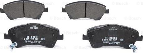 BOSCH 0 986 494 187 - Jarrupala, levyjarru inparts.fi