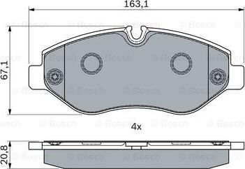 BOSCH 0 986 494 121 - Jarrupala, levyjarru inparts.fi