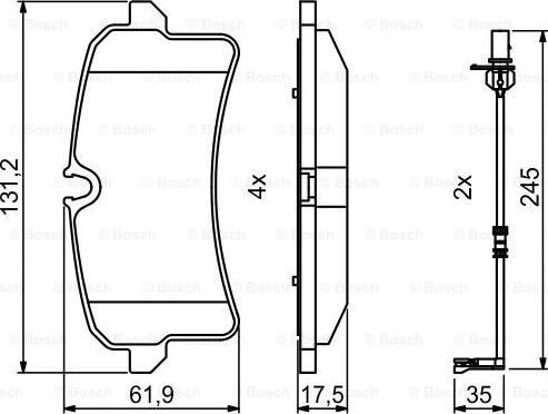 BOSCH 0 986 494 842 - Jarrupala, levyjarru inparts.fi