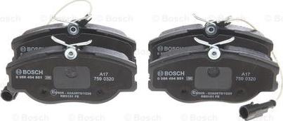 BOSCH 0 986 494 851 - Jarrupala, levyjarru inparts.fi