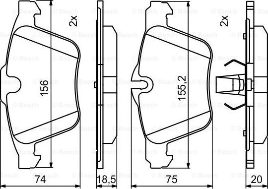 BOSCH 0 986 494 808 - Jarrupala, levyjarru inparts.fi