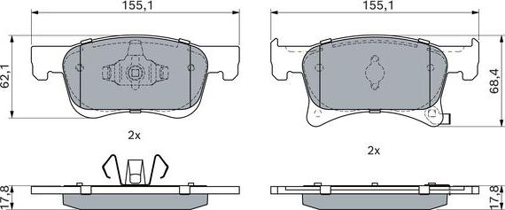 BOSCH 0 986 494 823 - Jarrupala, levyjarru inparts.fi