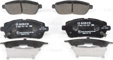 BOSCH 0 986 494 321 - Jarrupala, levyjarru inparts.fi