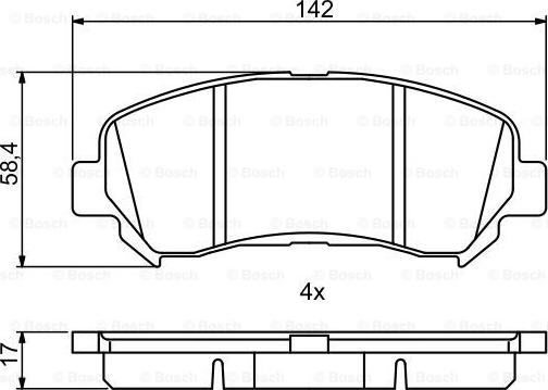 BOSCH 0 986 494 244 - Jarrupala, levyjarru inparts.fi