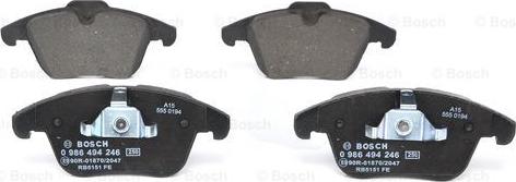 BOSCH 0 986 494 246 - Jarrupala, levyjarru inparts.fi