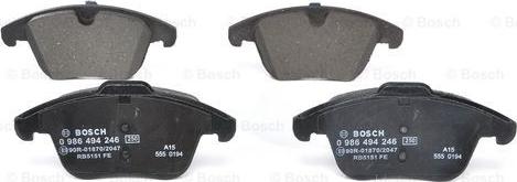 BOSCH 0 986 494 246 - Jarrupala, levyjarru inparts.fi